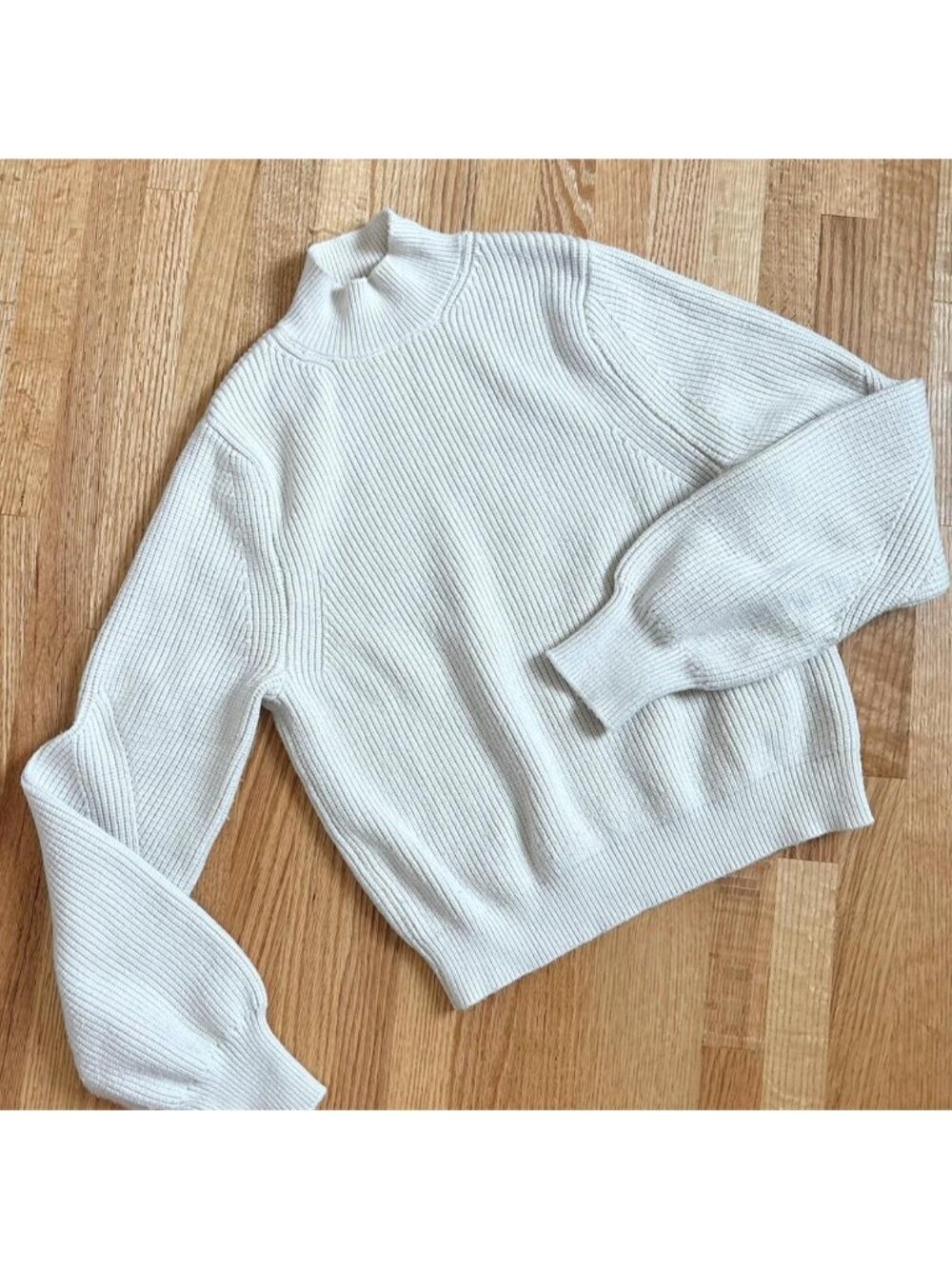 Zara Mock Neck Knit Sweater Size Medium